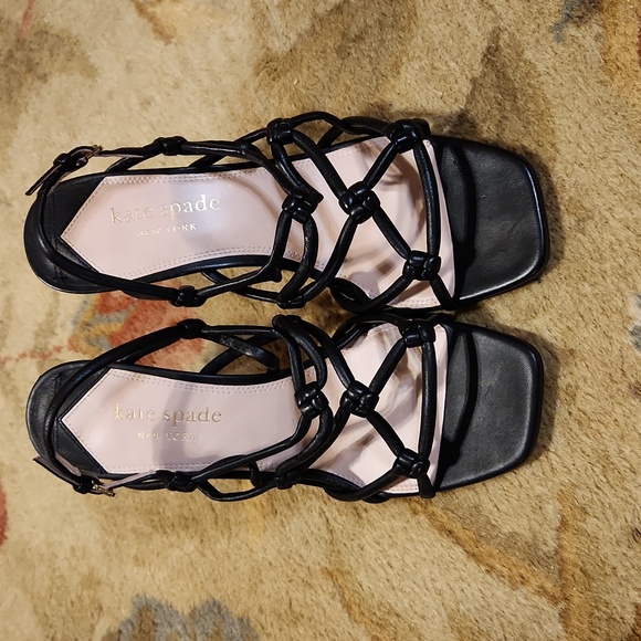 KATE SPADE Coco Heels, Black leather, size 8 - Picture 2 of 12